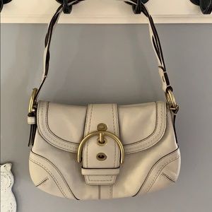 White Coach Buckle Purse
